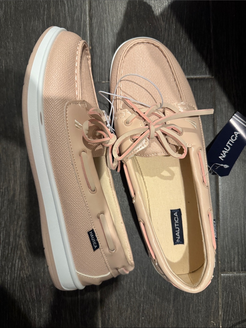 Nautica Women’s Pink Blush Moccasin Boat Shoes